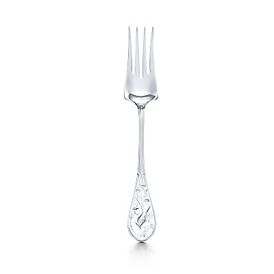 Audubon cold meat fork in sterling silver.