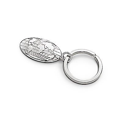 GLOBE TAG KEY RING
