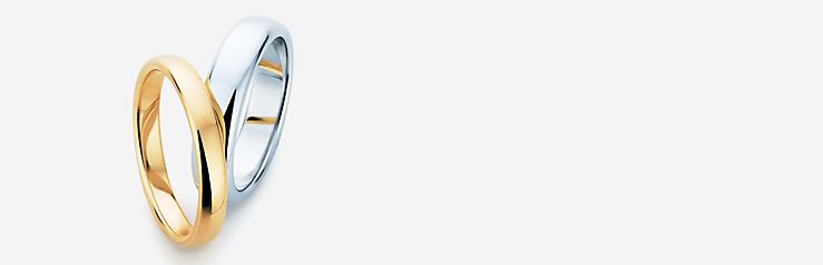 Tiffany & Co. Wedding Bands in 18ct Gold and Sterling Silver