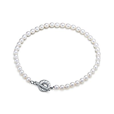 pearl toggle necklace necklace with freshwater cultured pearls and a ...