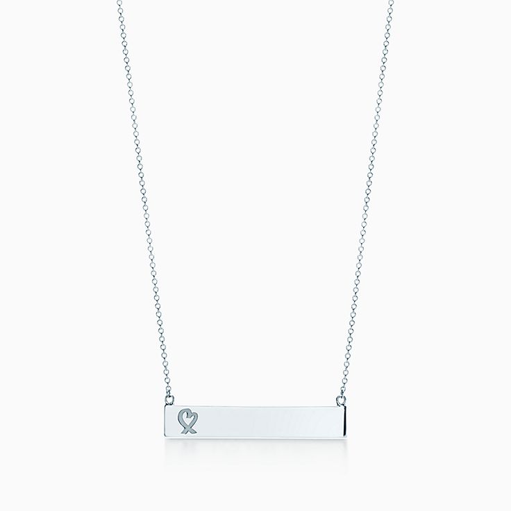 Paloma Picasso® Loving Heart bar pendant in sterling silver.