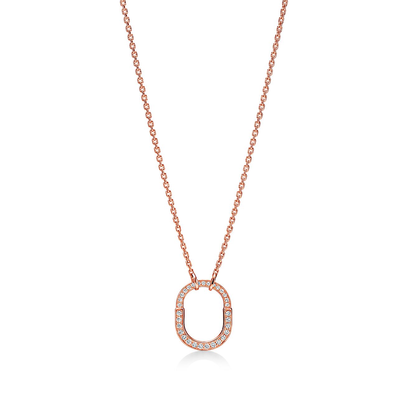 ティファニー ロック ペンダント パヴェ ダイヤモンド ローズ