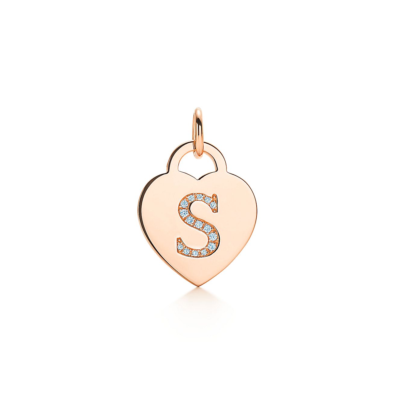Tiffany alphabet heart tag letter Clearance
