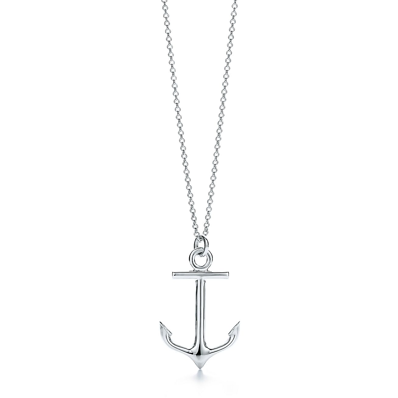 Anchor pendant in sterling silver. Tiffany & Co.