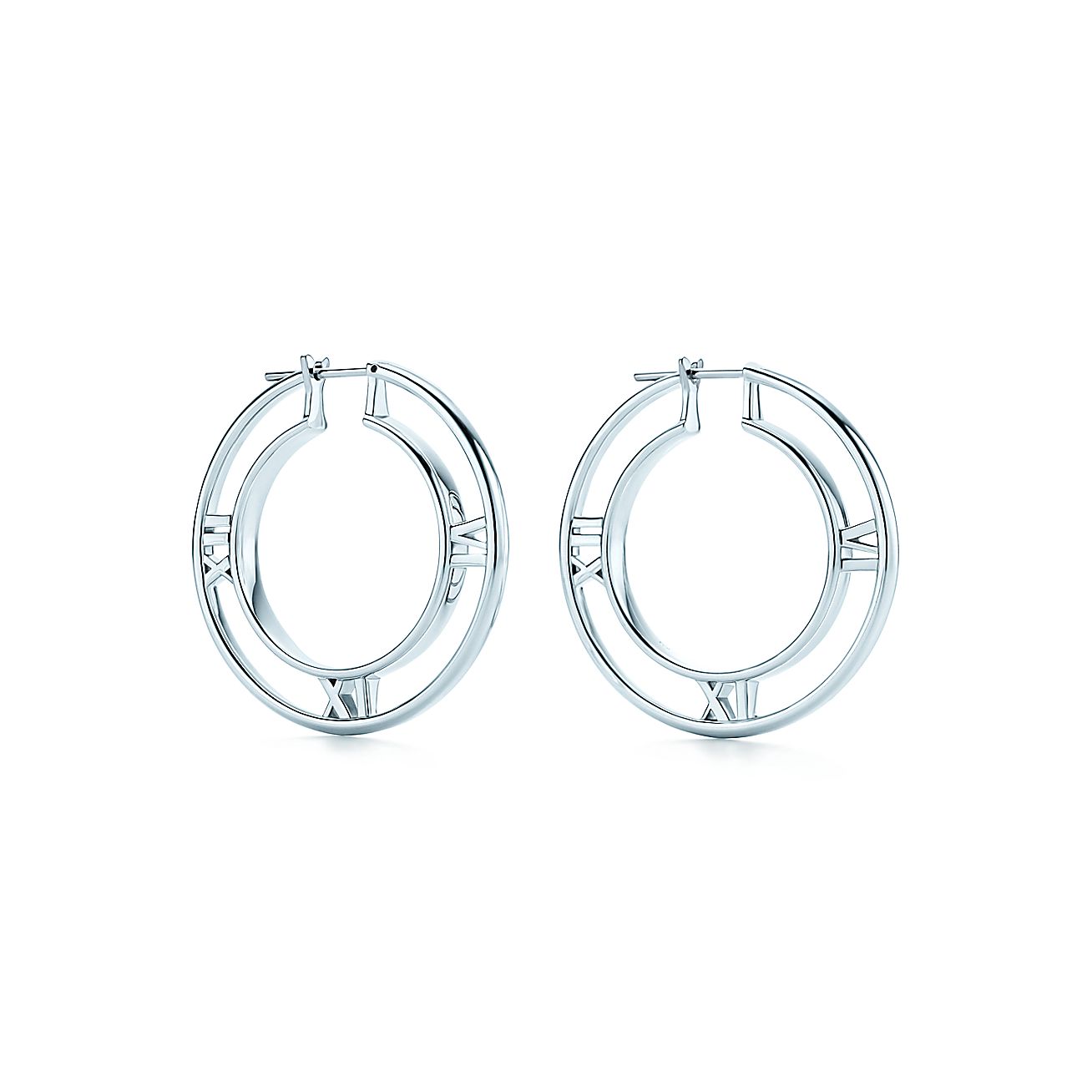 AtlasÂ® hoop earrings in sterling silver, medium. | Tiffany & Co.