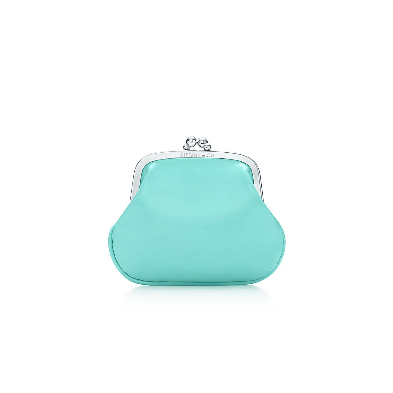 Coin purse in Tiffany Blue patent leather. Tiffany & Co.