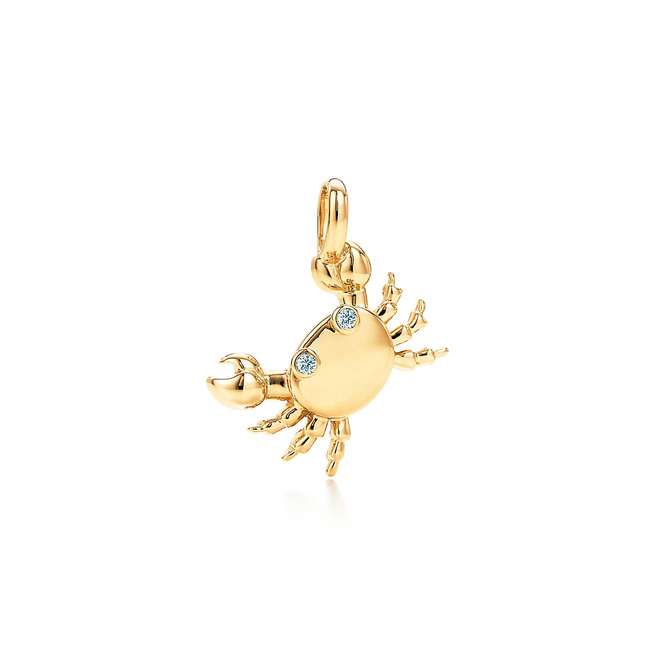 Crab charm with diamonds in 18k gold. Tiffany & Co.