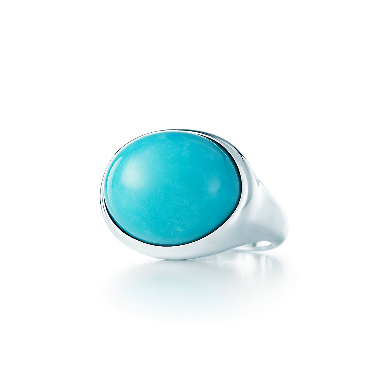 Elsa Peretti® Cabochon ring in sterling silver with turquoise, 19 mm