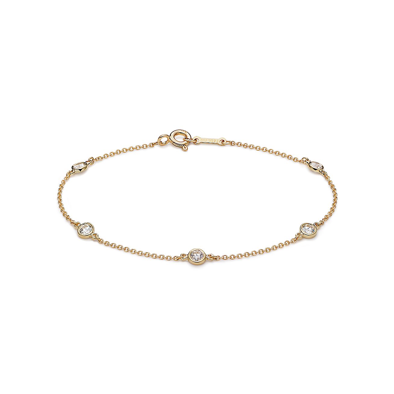 Elsa Peretti® Diamonds by the Yard® bracelet in 18k gold. Tiffany & Co.