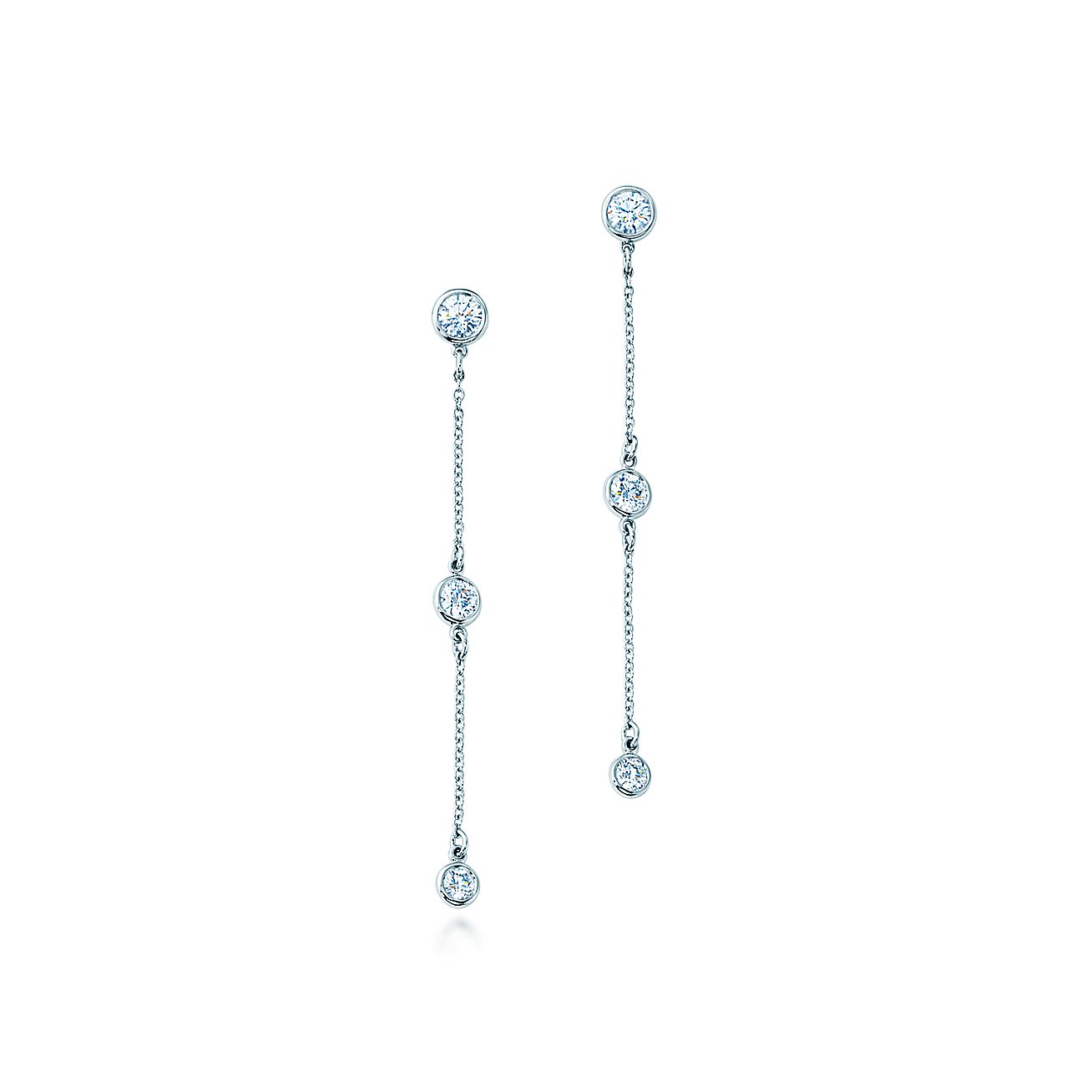 Elsa Peretti® Diamonds By The Yard® Drop Earrings In Platinum Tiffany And Co 