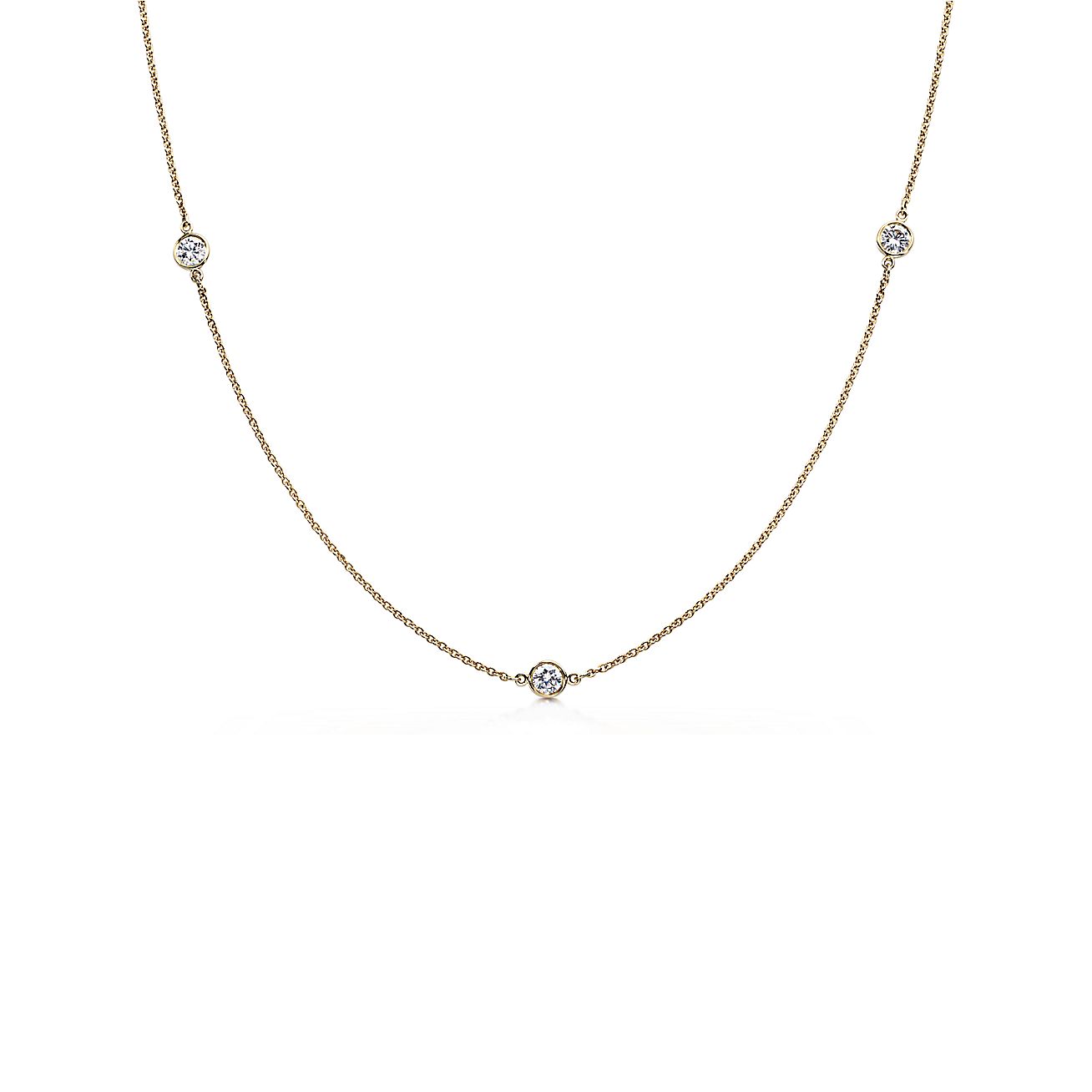 Elsa Peretti® Diamonds by the Yard® necklace in 18k gold. Tiffany & Co.