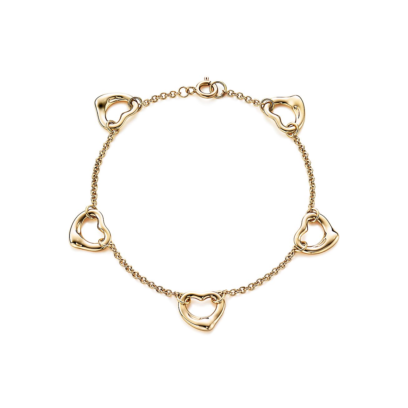 Tiffany gold heart bracelet clearance