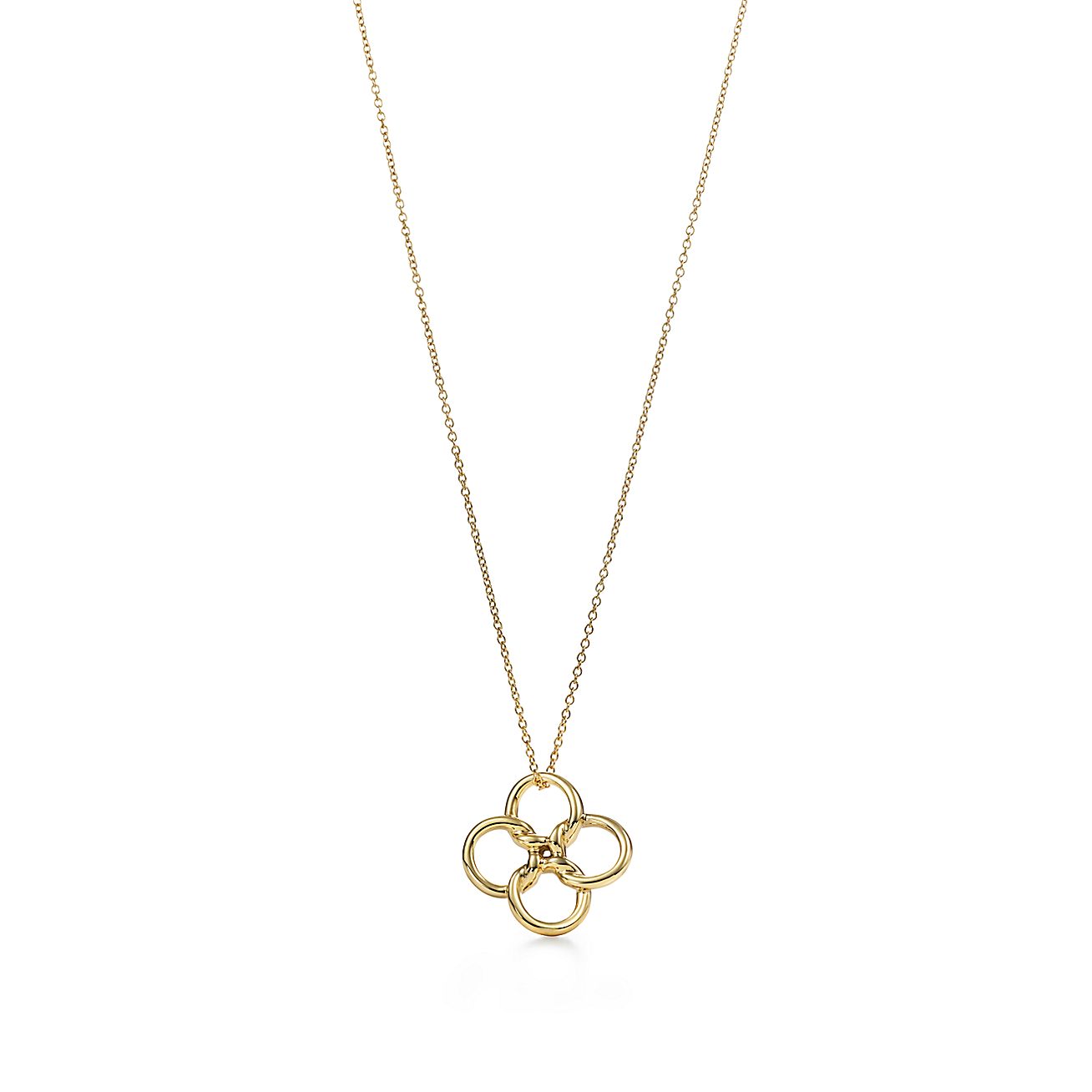 Elsa Peretti® Quadrifoglio™ pendant in 18k gold, small. | Tiffany & Co.
