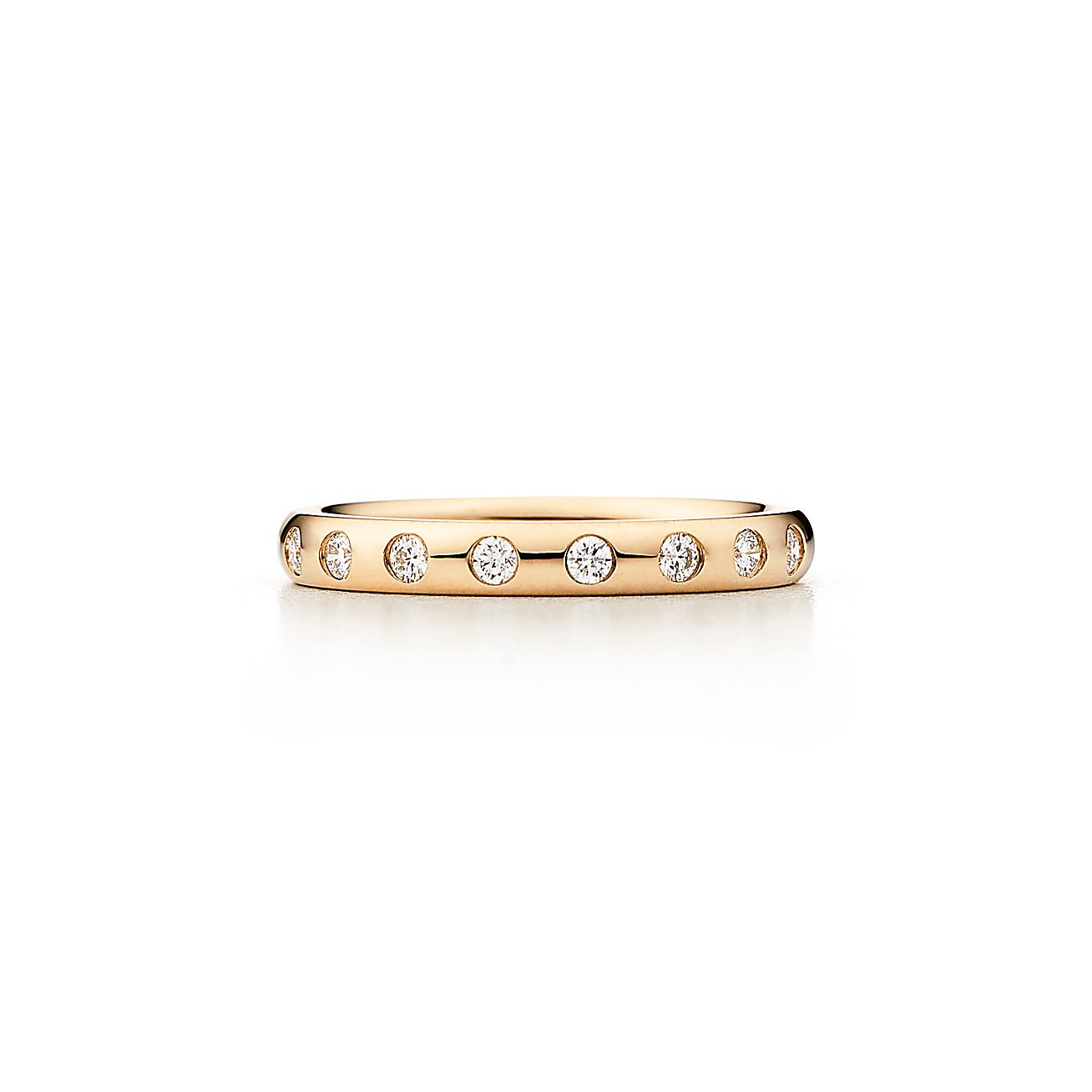 Elsa Peretti® stacking band ring in 18k gold with eight ...