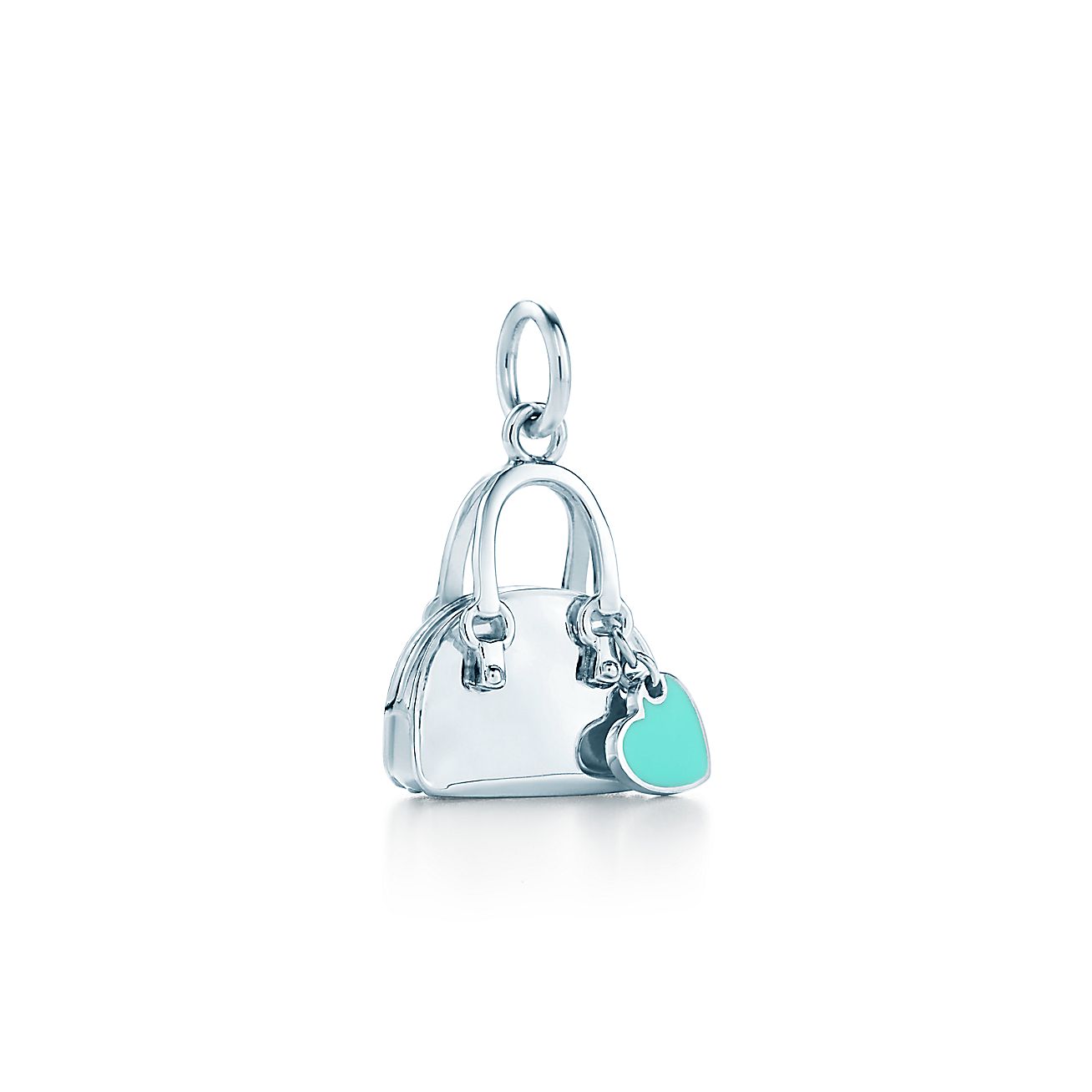 Handbag charm with Tiffany Blue enamel finish in sterling silver. | Tiffany & Co.