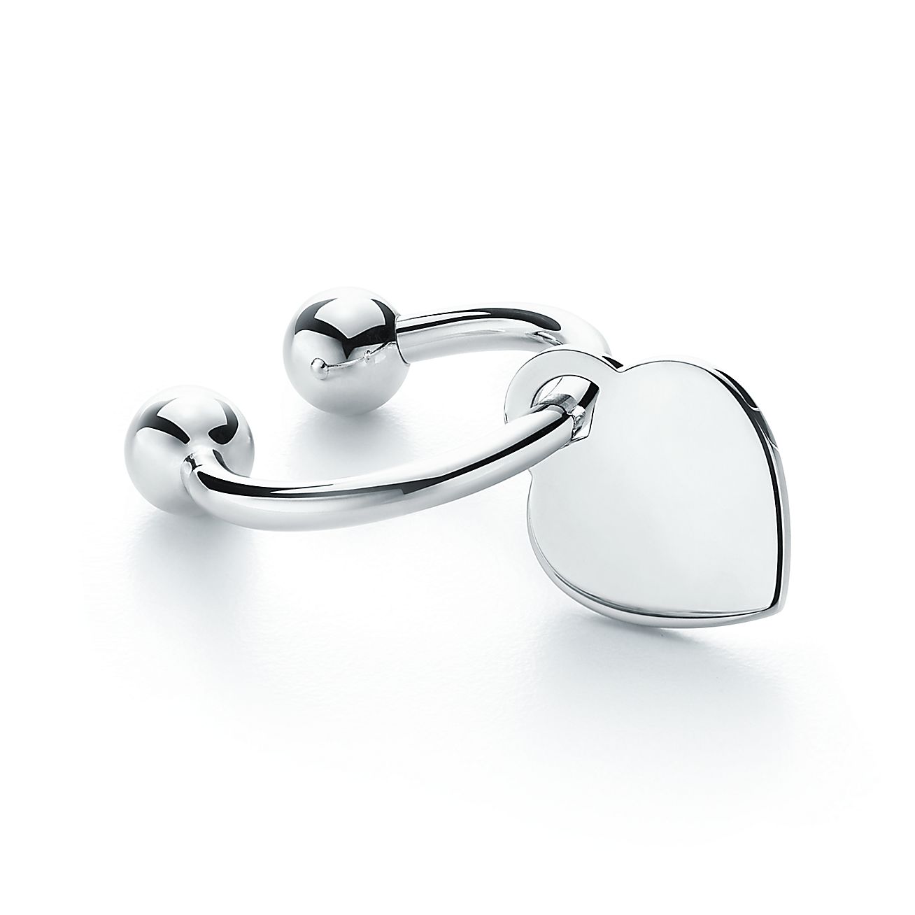 Heart tag key ring in sterling silver, medium. | Tiffany & Co.