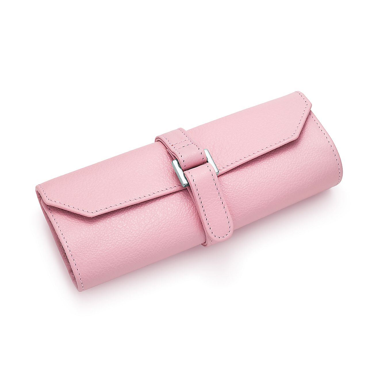 Jewelry roll in pink leather. Tiffany & Co.