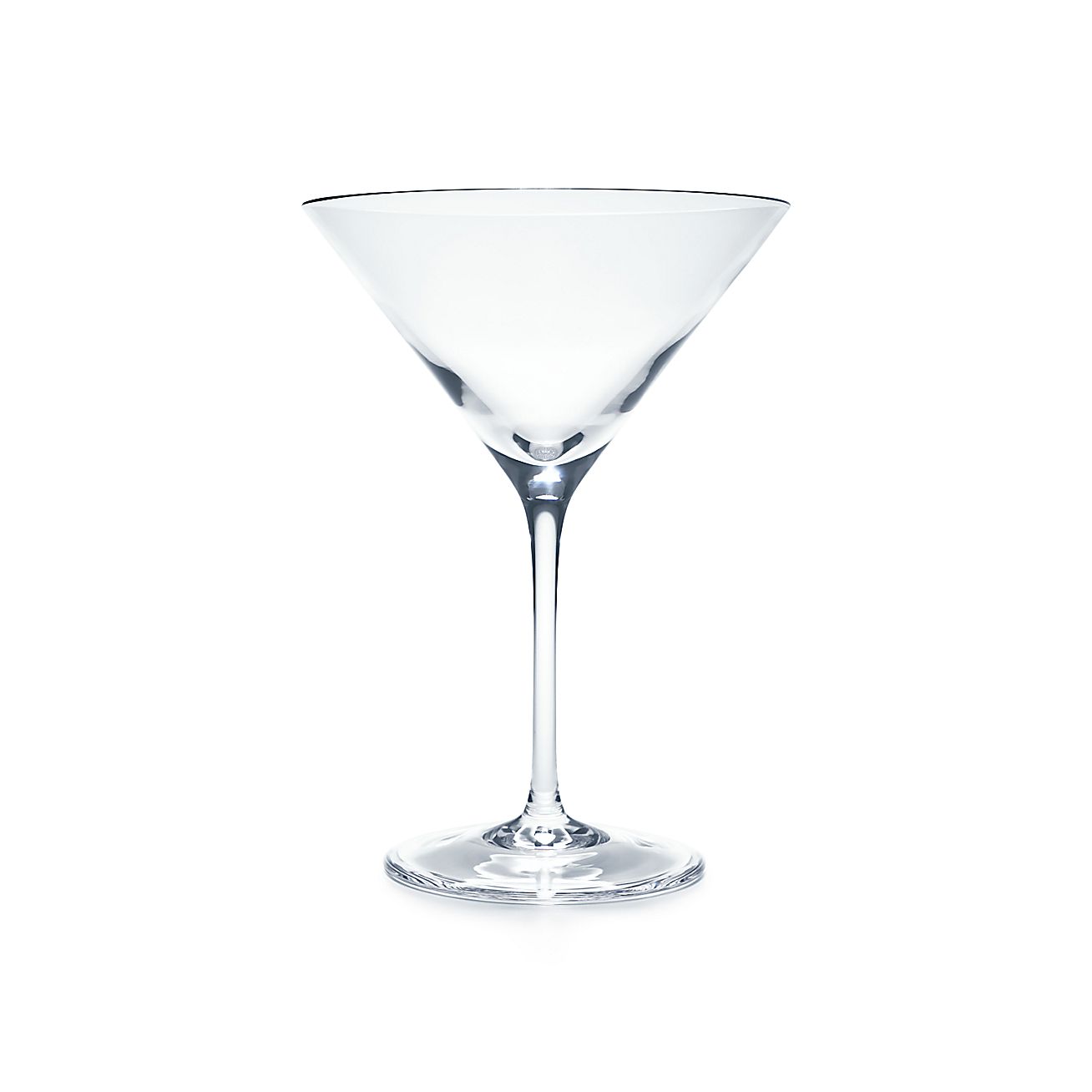 Martini glass in handblown crystal. Tiffany & Co.