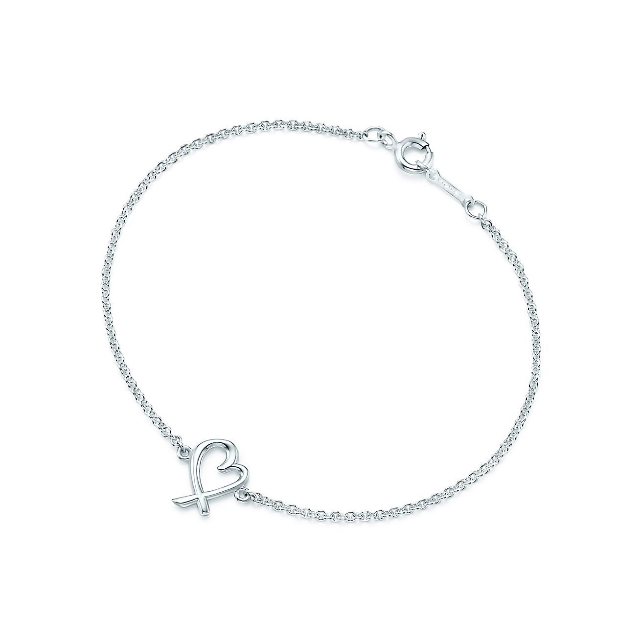 Paloma PicassoÂ® Loving Heart tag bracelet in sterling silver, small. | Tiffany & Co.