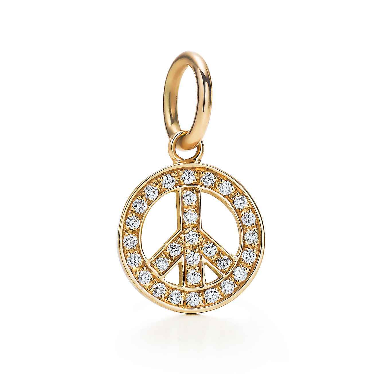 Tiffany diamond peace sign necklace clearance