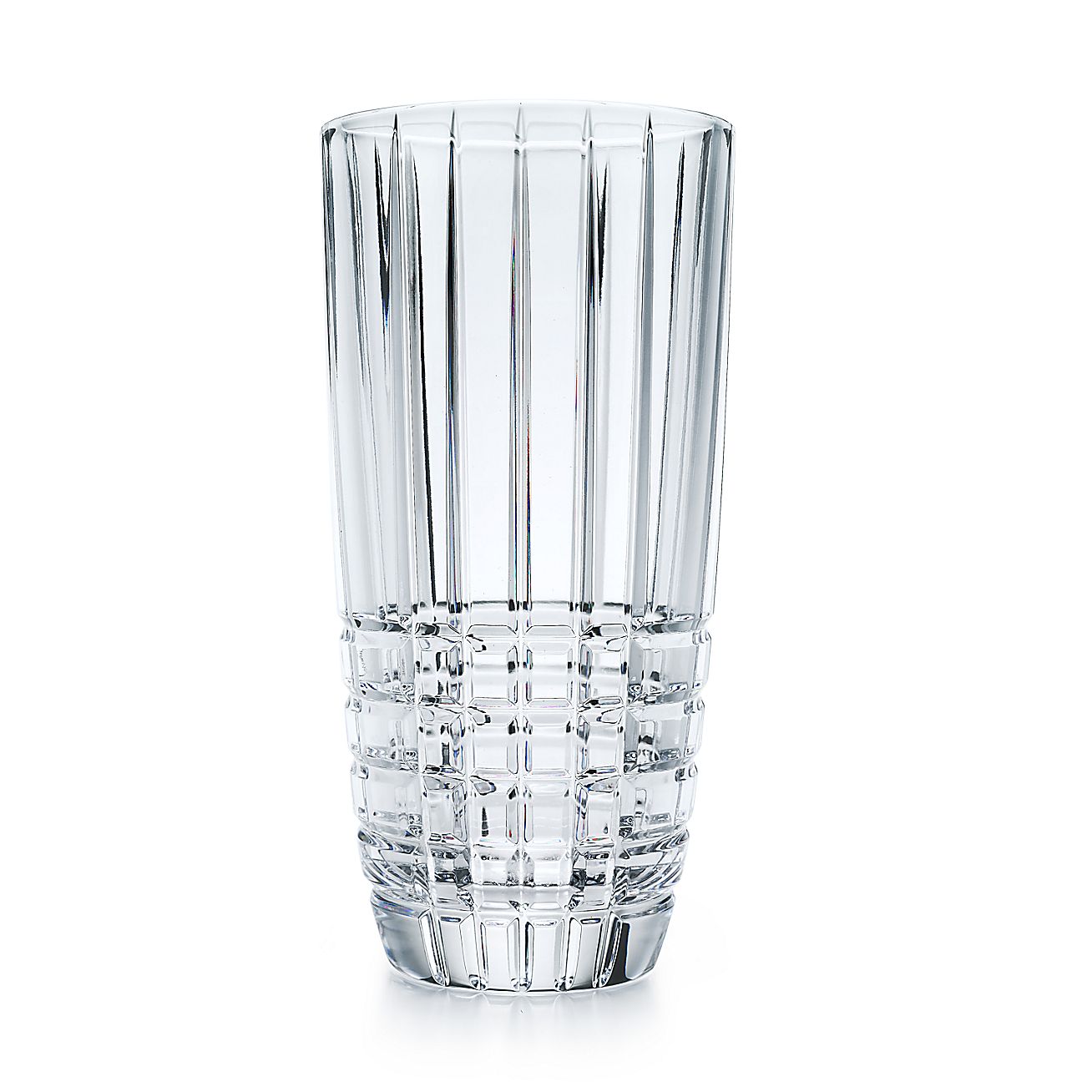 Plaid vase in crystal. Tiffany & Co.
