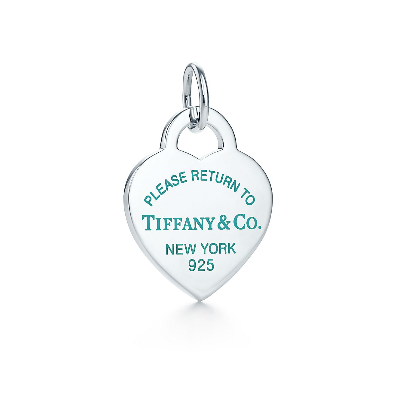 Return to Tiffany™ heart tag charm with enamel finish in sterling silver. Tiffany & Co.