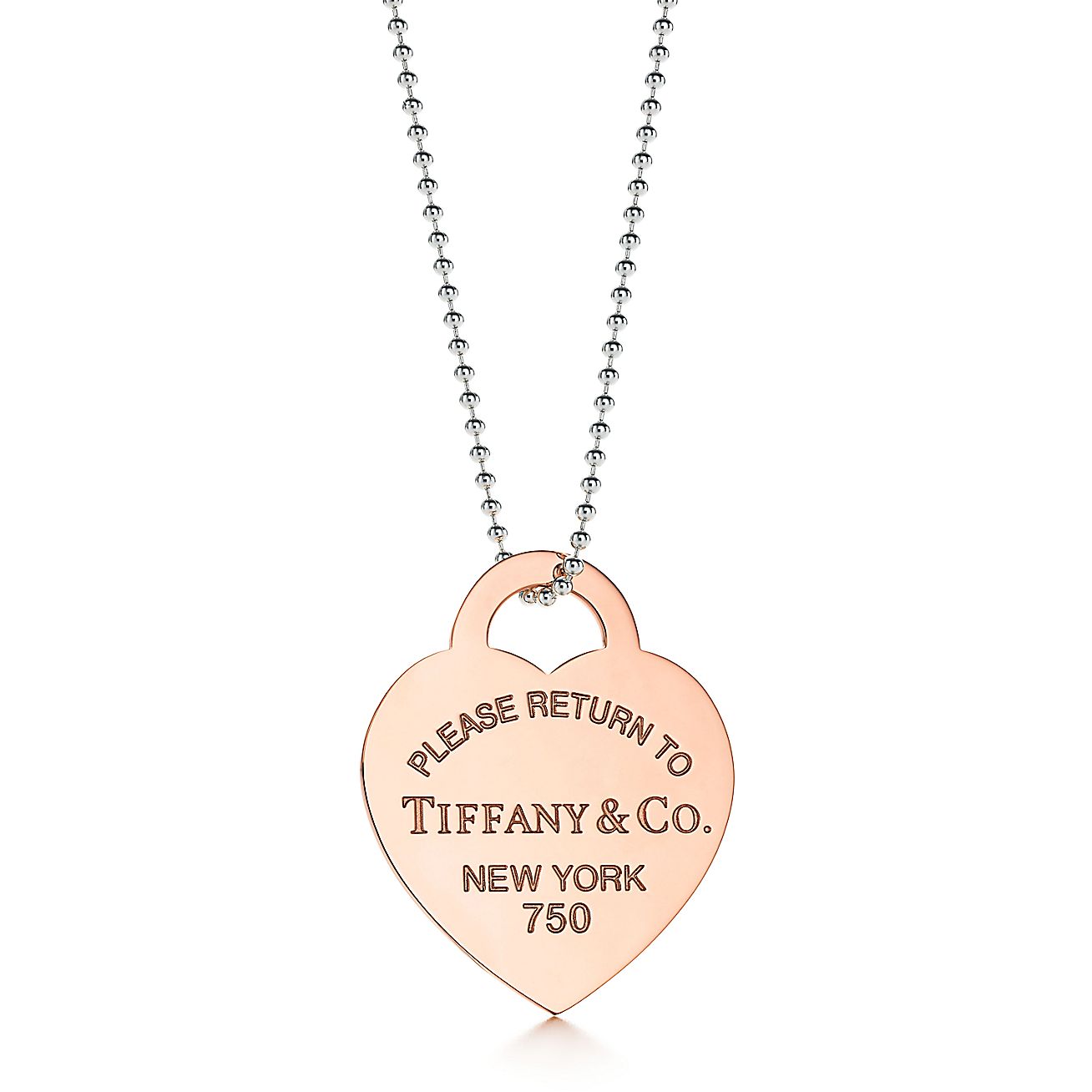 Rose gold return to tiffany necklace clearance
