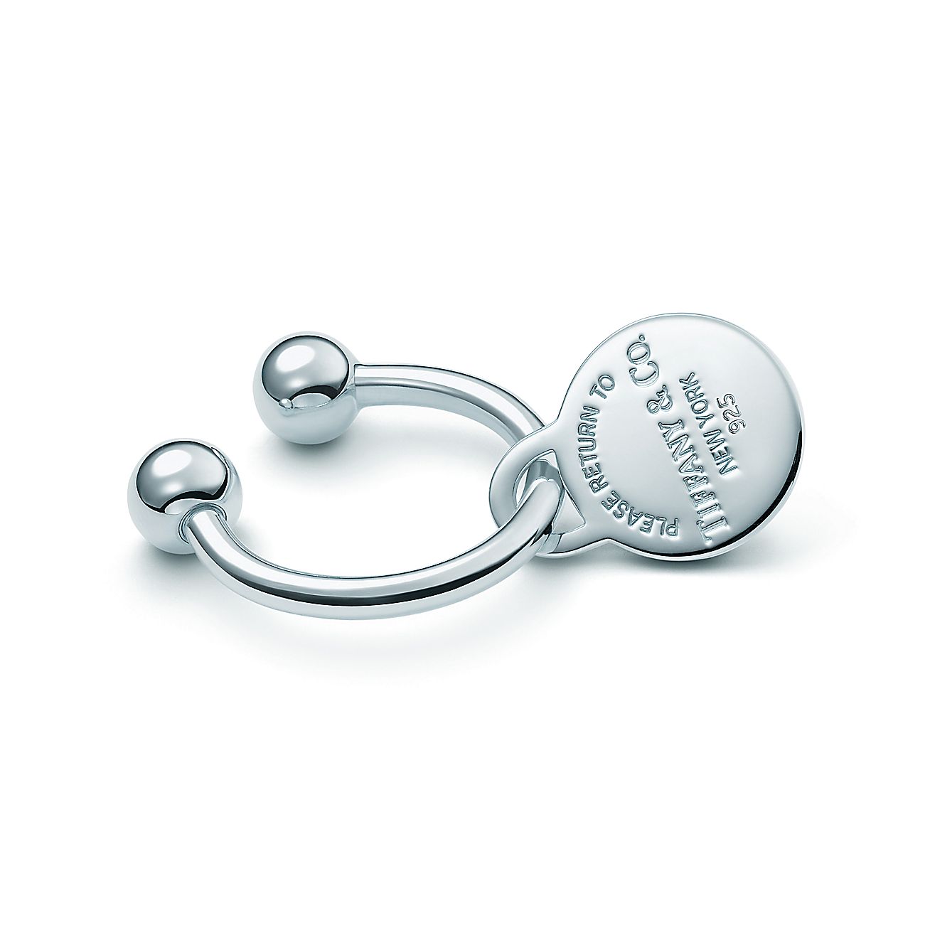 Return to Tiffany™ round key ring in sterling silver. Tiffany & Co.