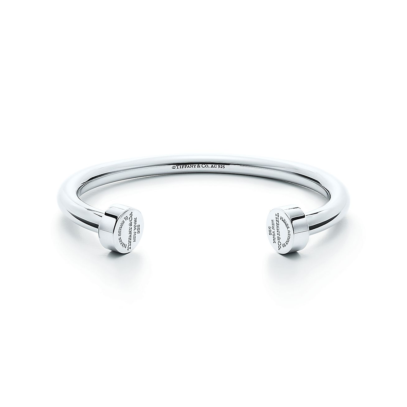 Return to Tiffany™ circle edge cuff in sterling silver, medium