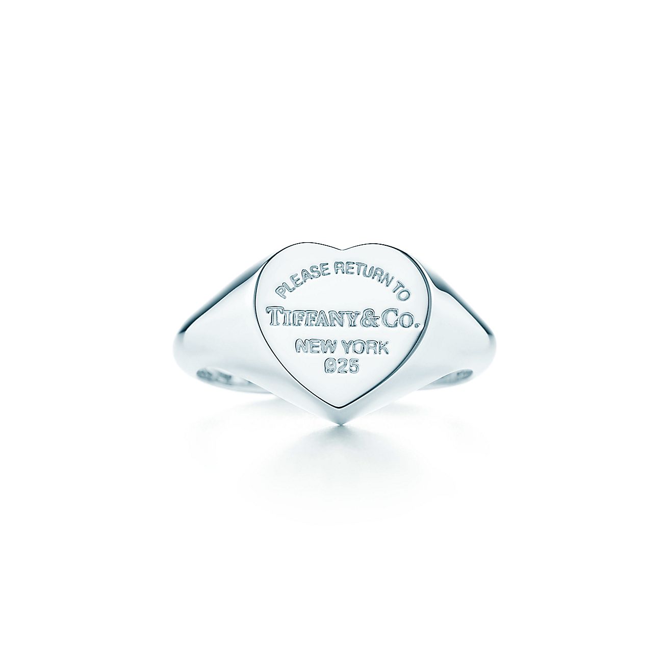 Return to Tiffany® heart signet ring in sterling silver, small