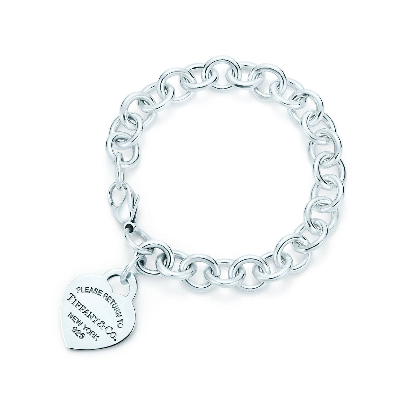 Heart Tag Charm Bracelet, $300 (plus $15 for engraving) at Tiffany & Co.