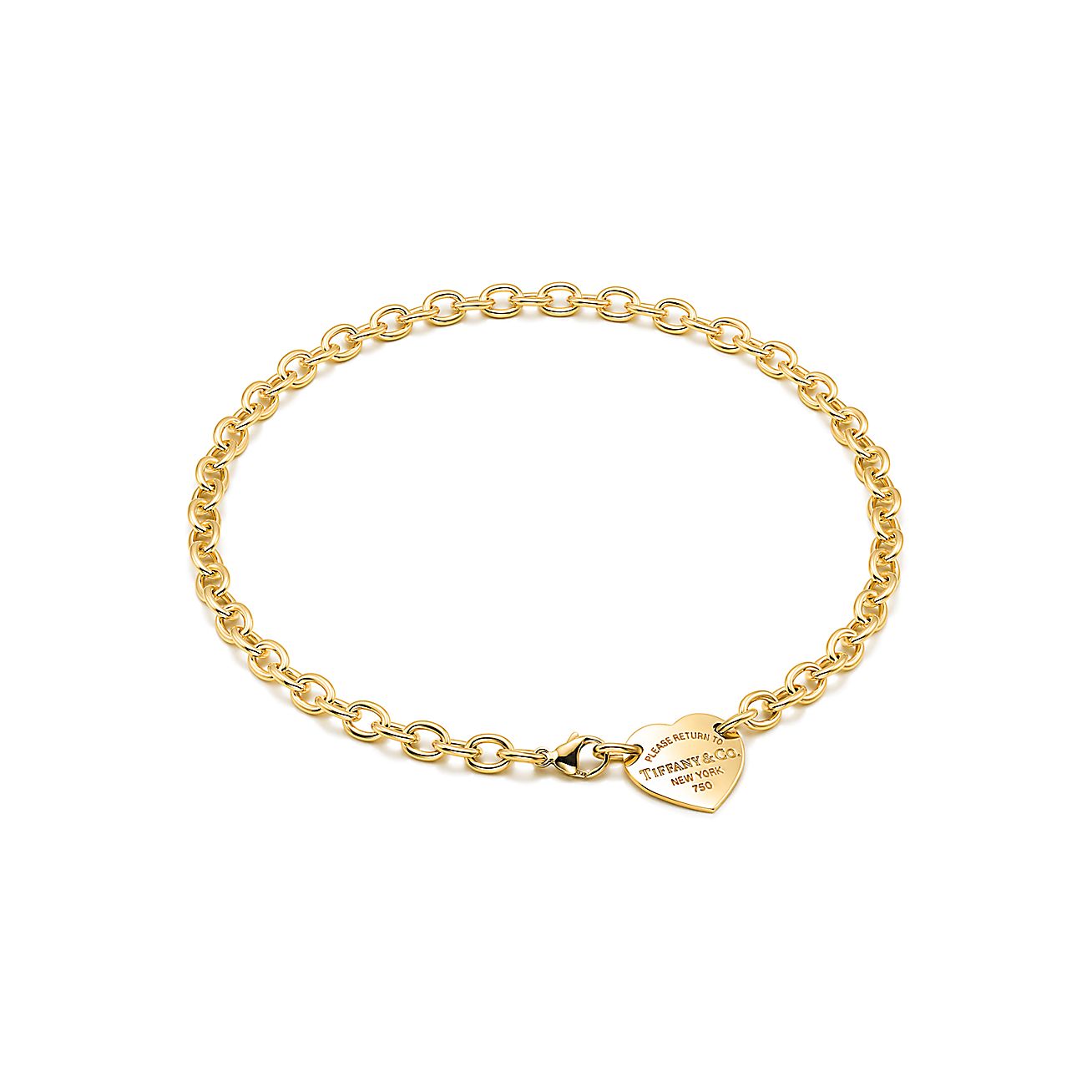Return to Tiffany® heart tag choker in 18k gold. Tiffany & Co.