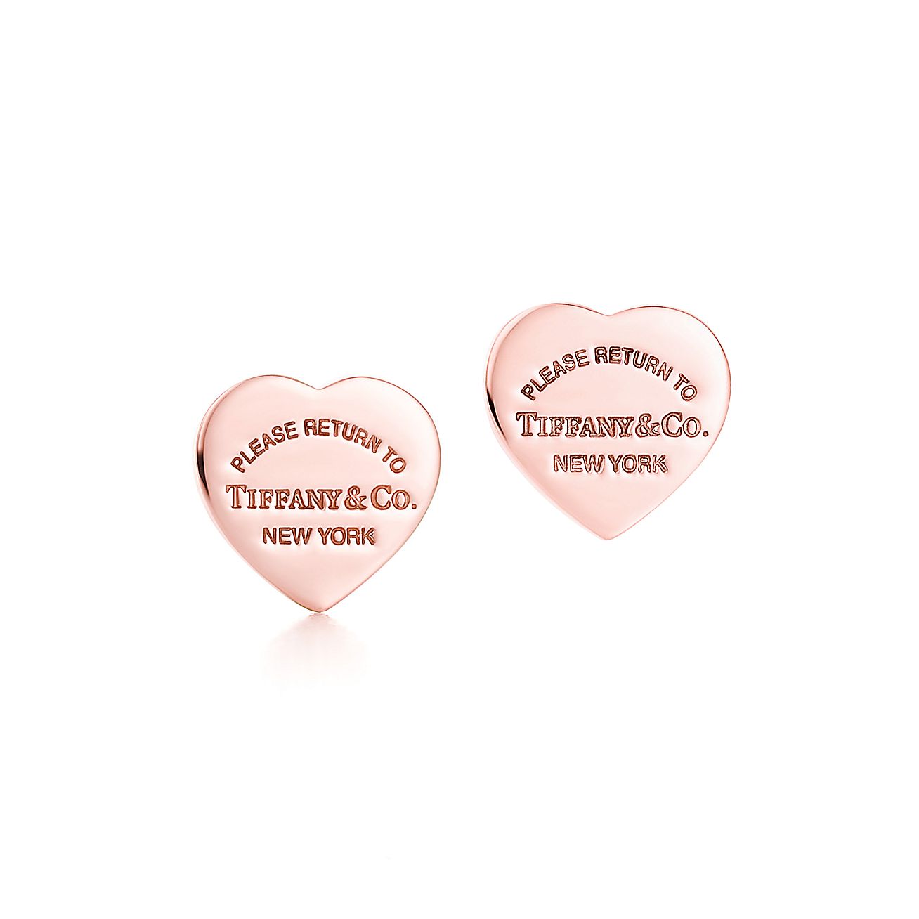 Return to Tiffanyâ¢ mini heart earrings in RUBEDOâ¢ metal. | Tiffany & Co.