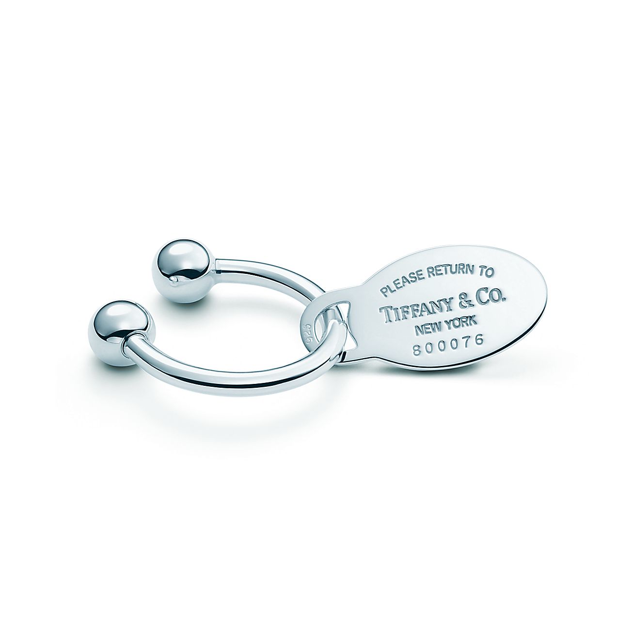 Return to Tiffany® oval tag key ring in sterling silver. | Tiffany & Co.