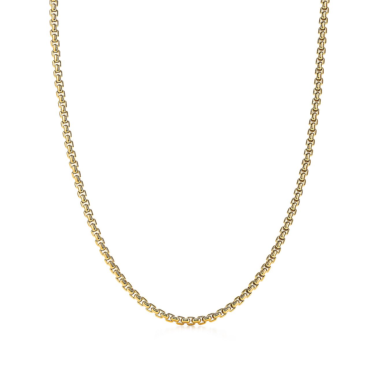 Square link necklace in 18k gold. | Tiffany & Co.
