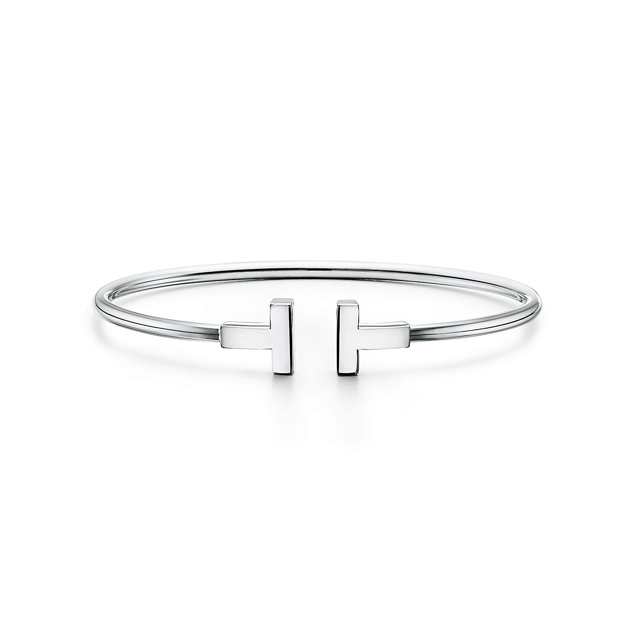 ティファニー T ワイヤー ブレスレット ホワイトゴールド | Tiffany & Co.