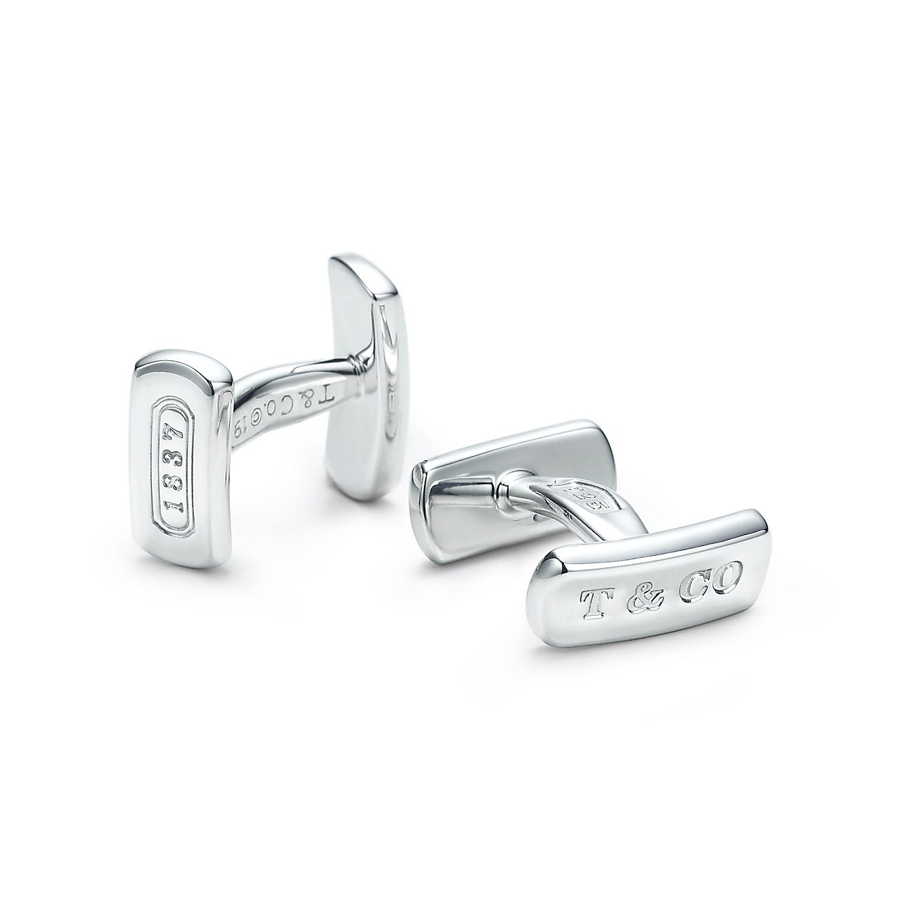 Tiffany 1837™ cuff links in sterling silver. Tiffany & Co.