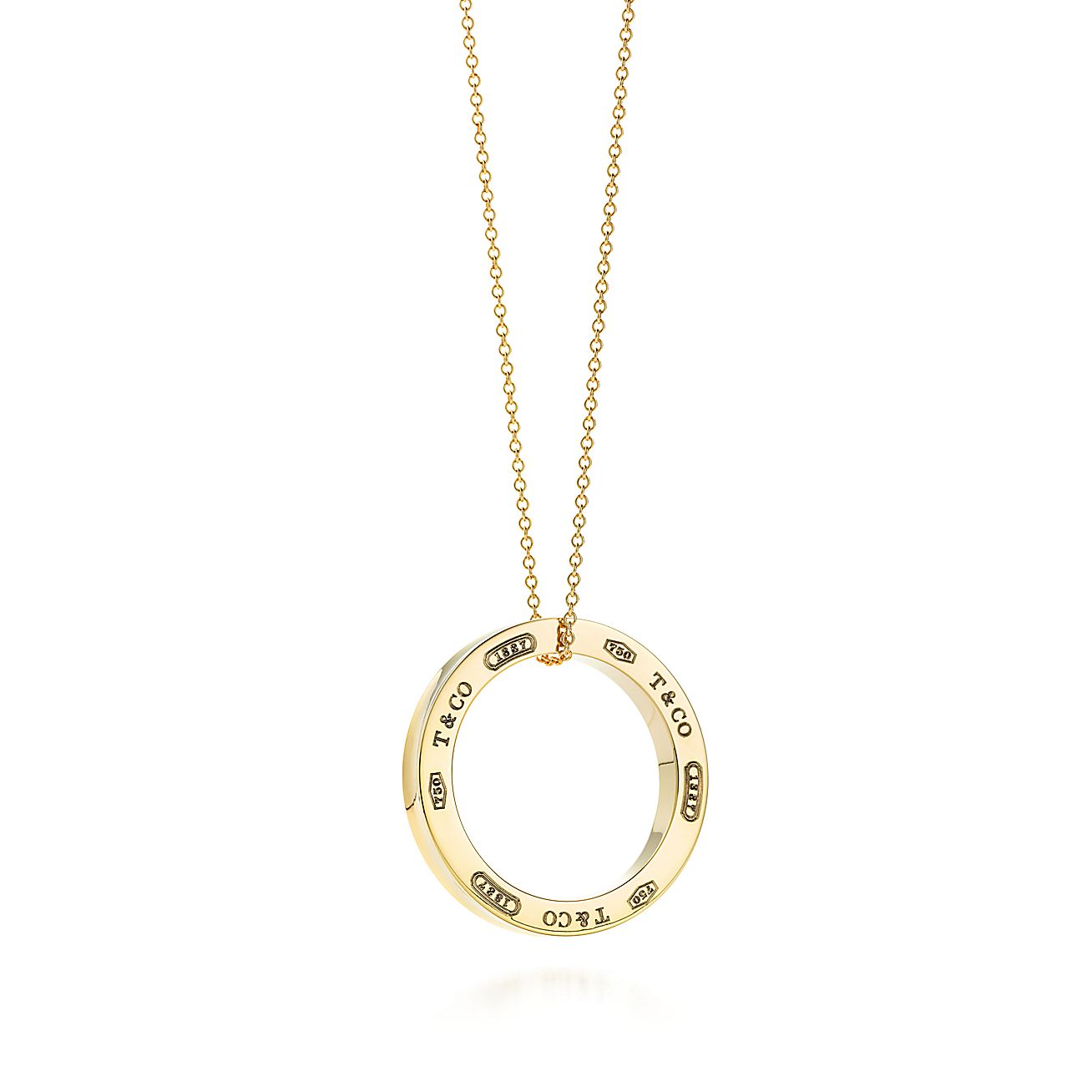 Tiffany circle pendant necklace Clearance