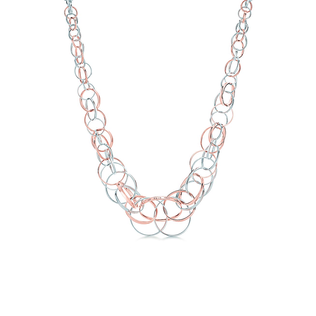 Necklace With Interlocking Rings Necklace With Interlocking Rings