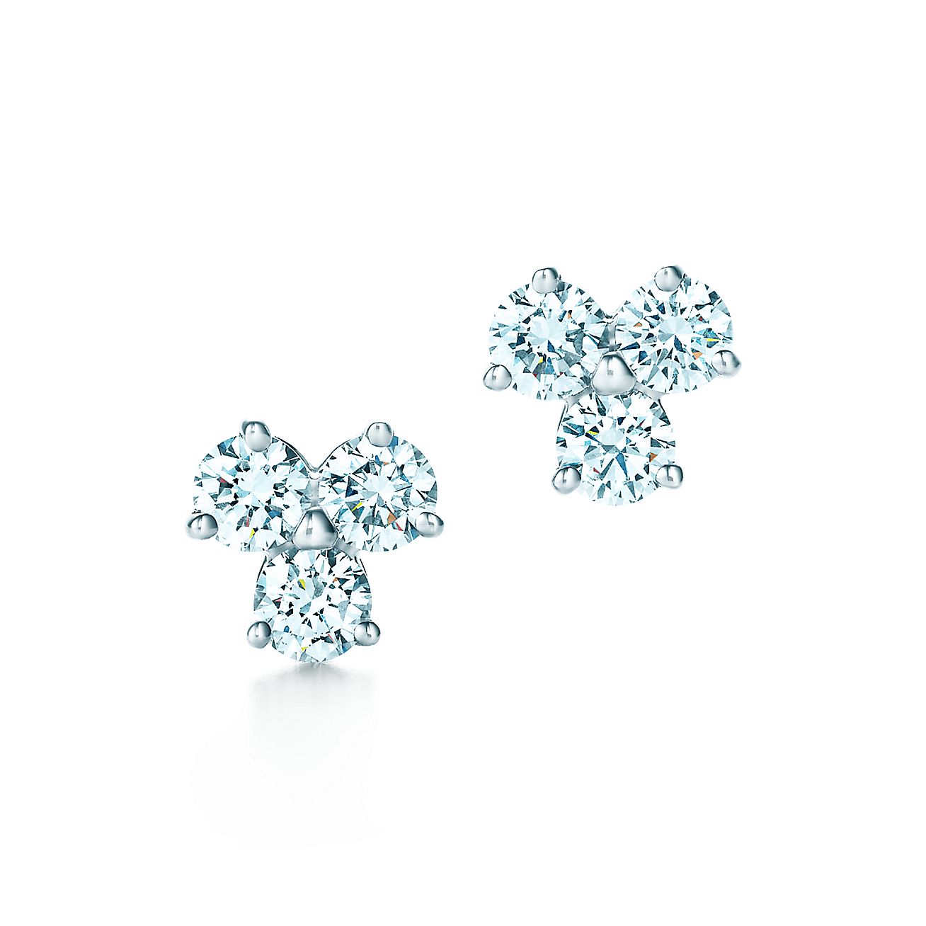 Tiffany Aria earrings of diamonds in platinum. Tiffany & Co.