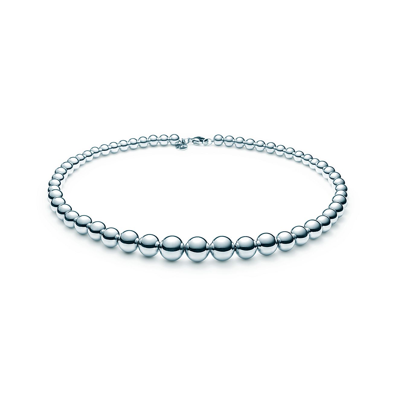 Tiffany Beads graduated necklace in sterling silver. Tiffany & Co.