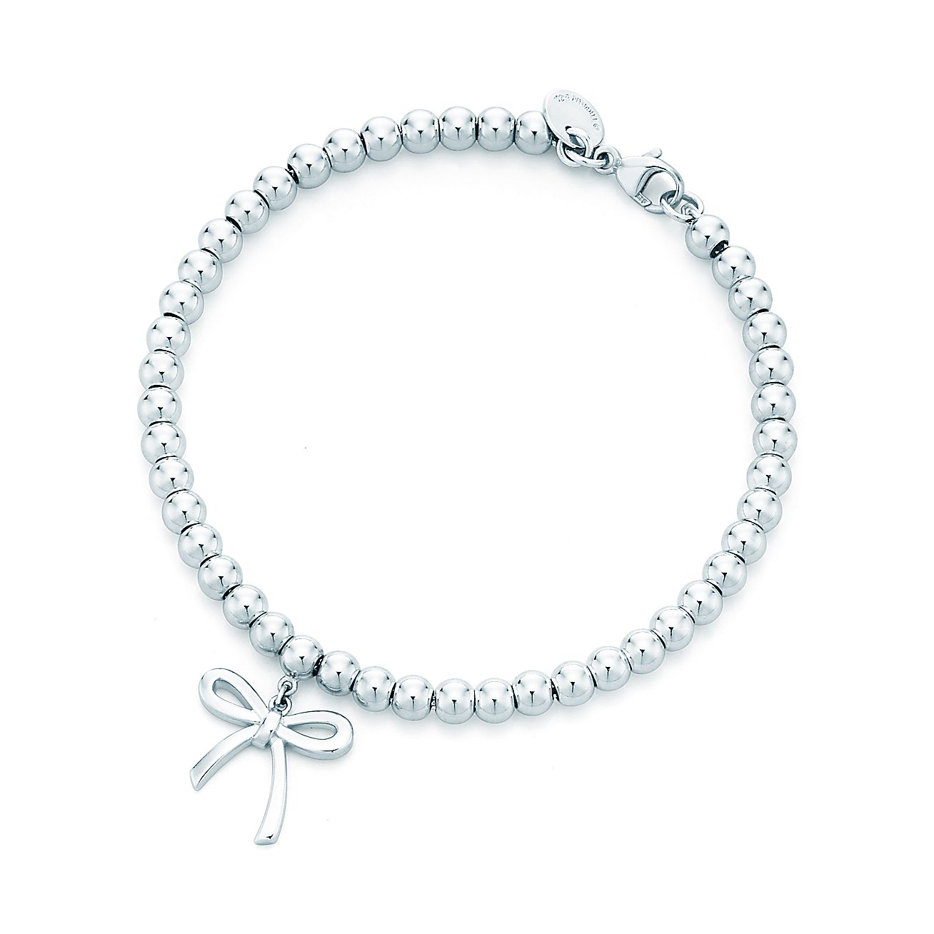 Tiffany bow bead bracelet clearance