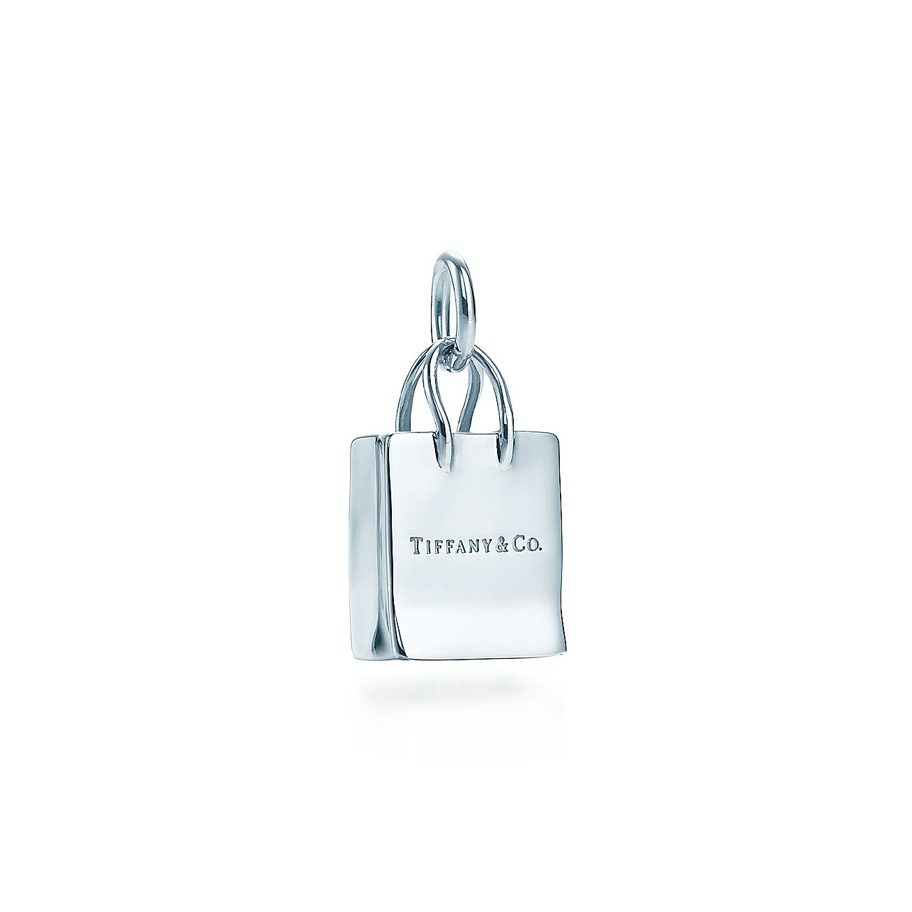 Tiffany & Co.® shopping bag charm in sterling silver. Tiffany & Co.