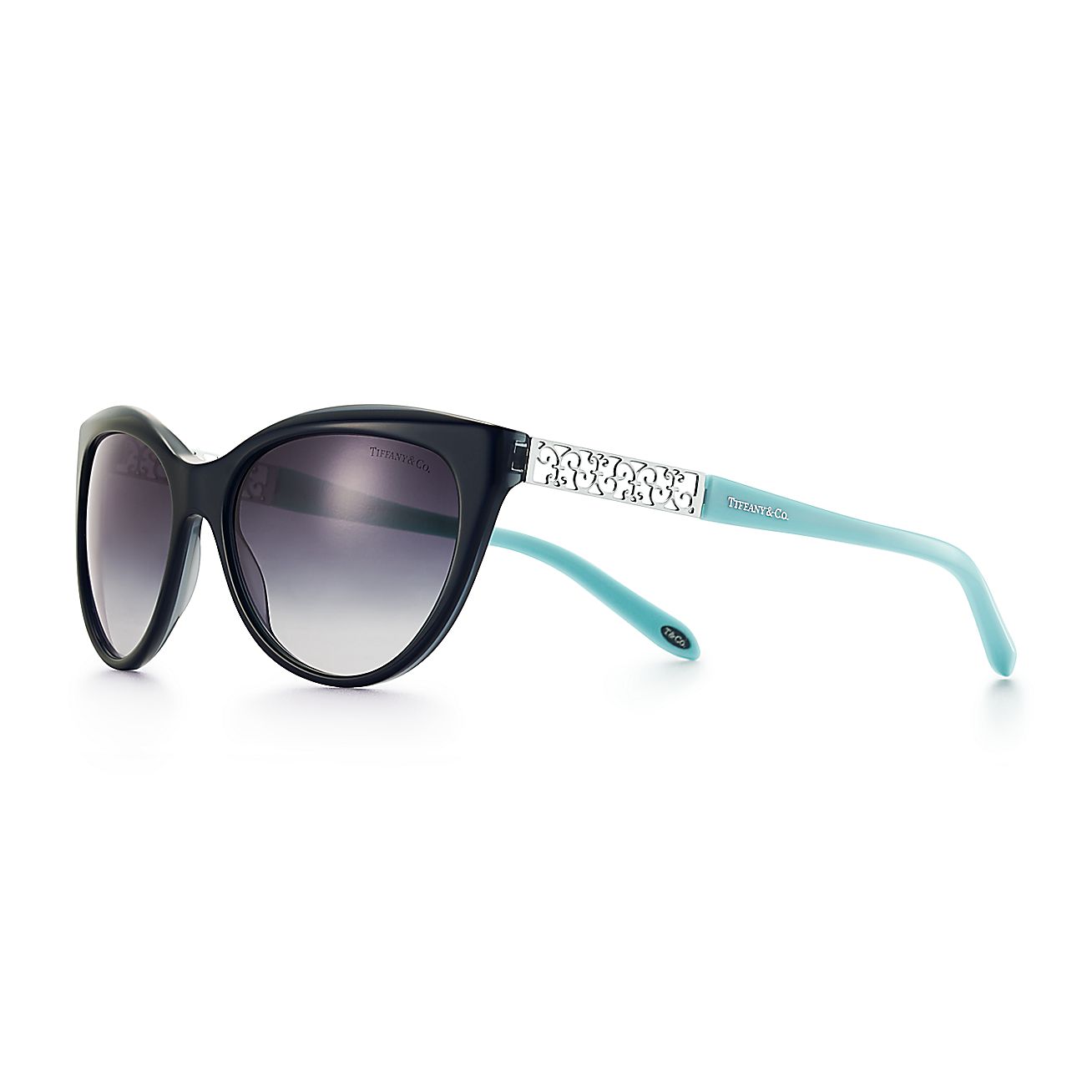 Tiffany Enchant cat eye sunglasses in pearl sapphire and Tiffany Blue