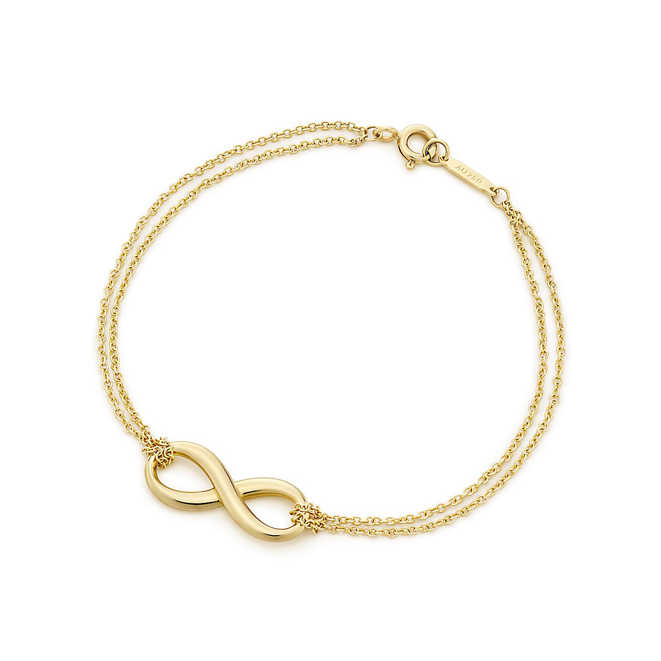 Tiffany Infinity bracelet in 18k gold, medium. Tiffany & Co.