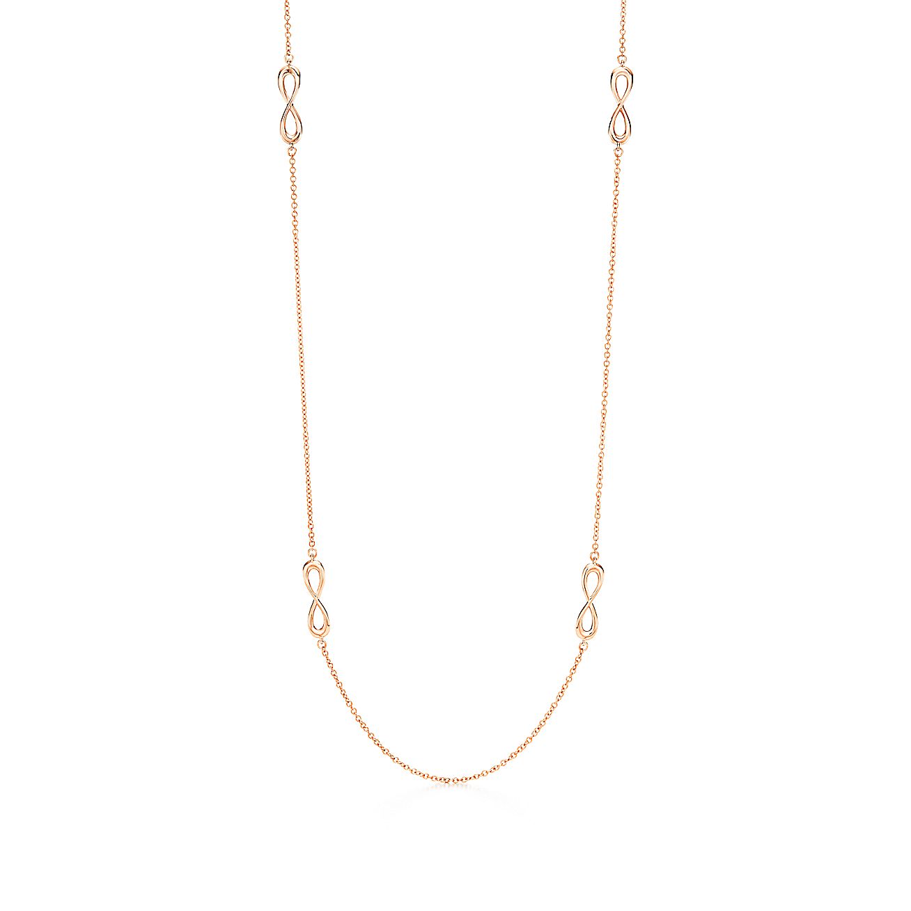 Tiffany Infinity Endless Necklace In 18k Rose Gold Tiffany And Co