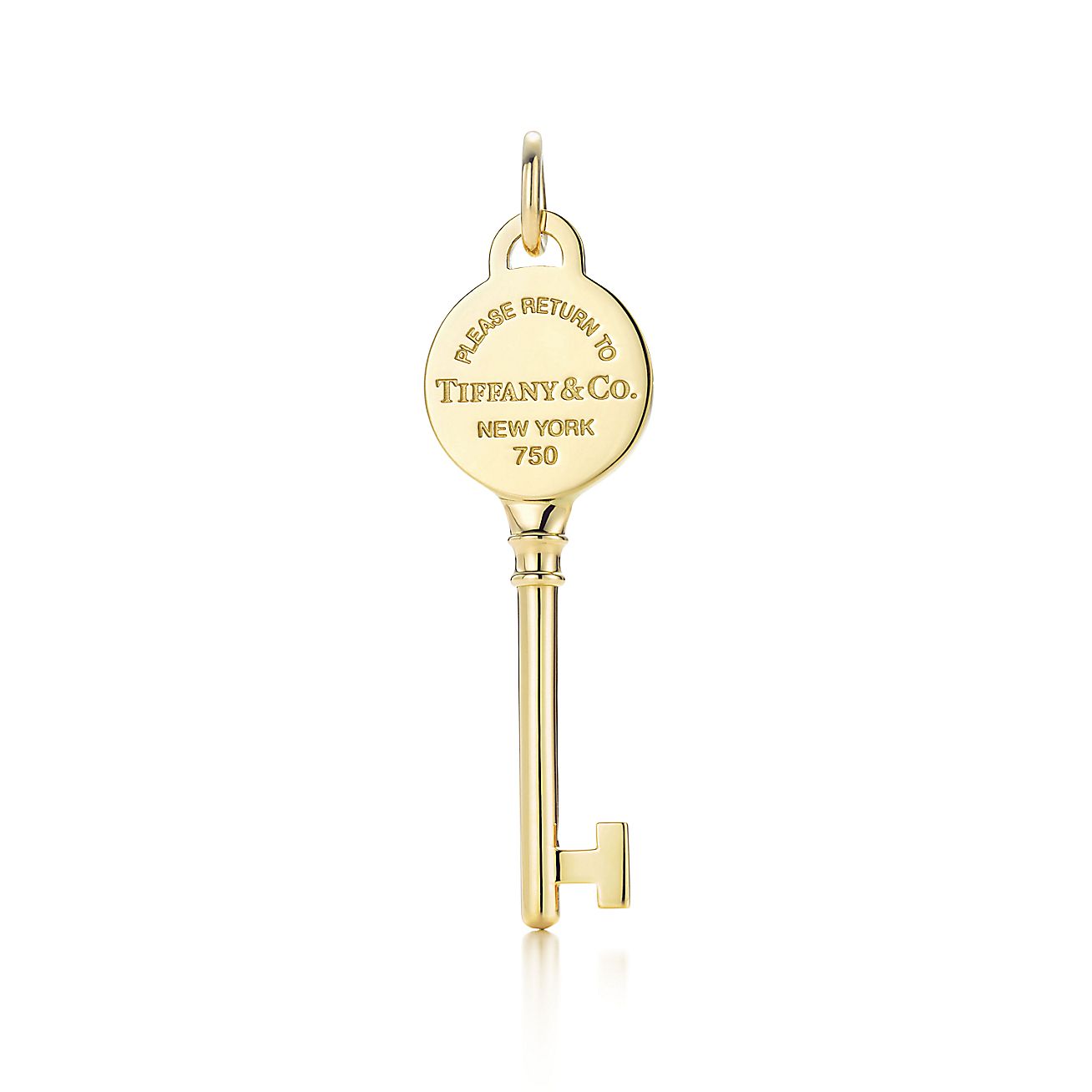 Tiffany Keys Return to Tiffany® round key pendant in 18k gold