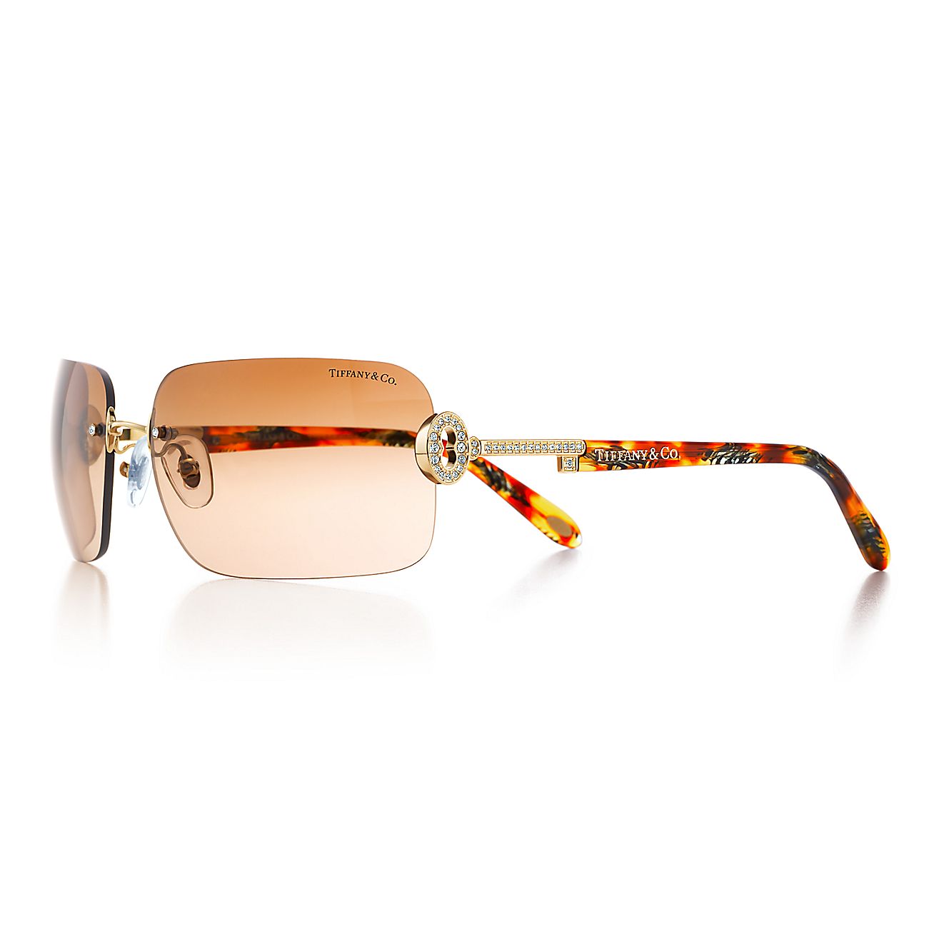 Tiffany Keys rimless sunglasses with Austrian crystals. Tiffany & Co.