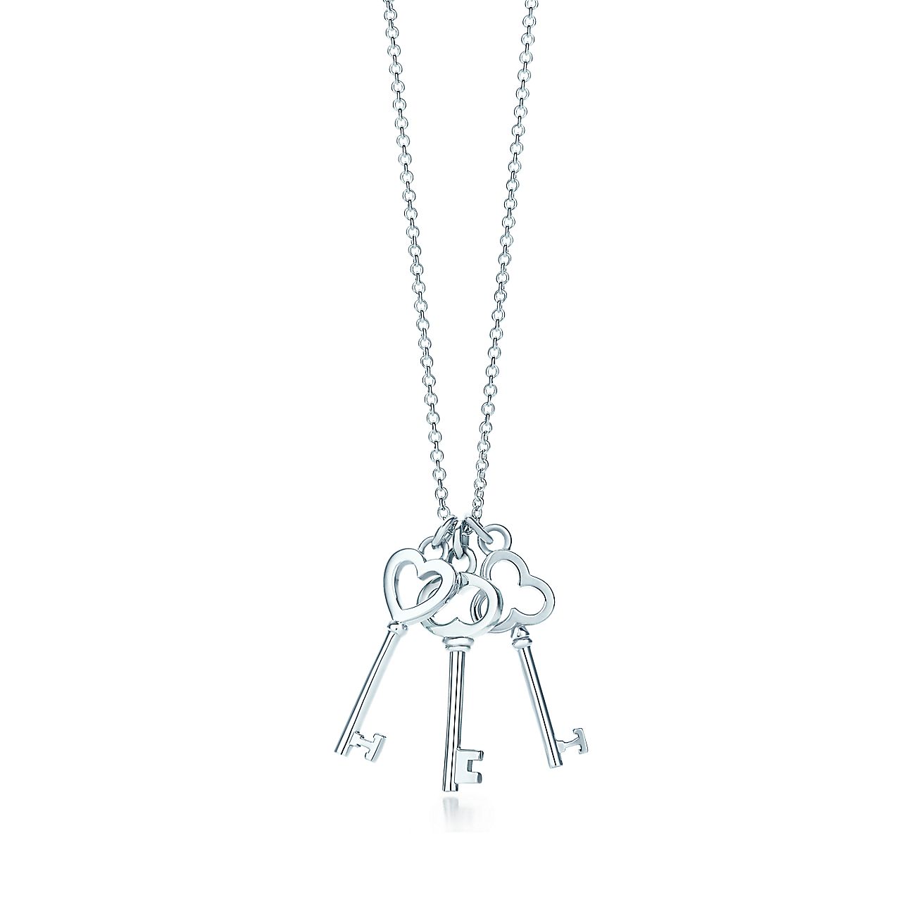 Tiffany Keys mini threekey pendant in sterling silver. Tiffany & Co.