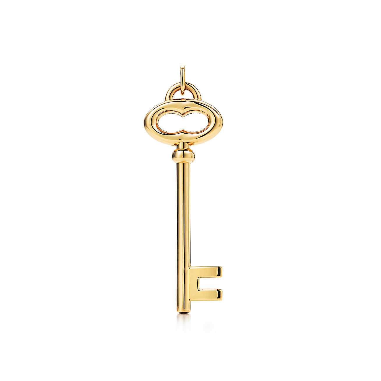 Tiffany Keys vintage oval key pendant in 18k gold. Chain sold